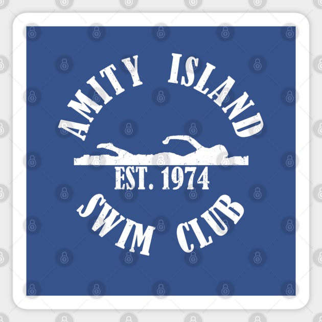 Amity Island Swim Club Sticker by AngryMongoAff